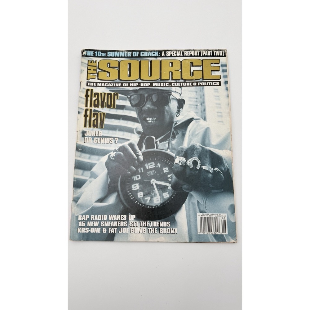 The Source Magazine August 1994 No 59 Flavor Flav KRS One Fat Joe Sneakers